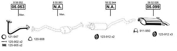 ASMET OP050875 Exhaust System